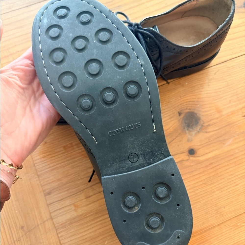 J. Crew Black Leather Men's Oxfords - Picture 2 of 2